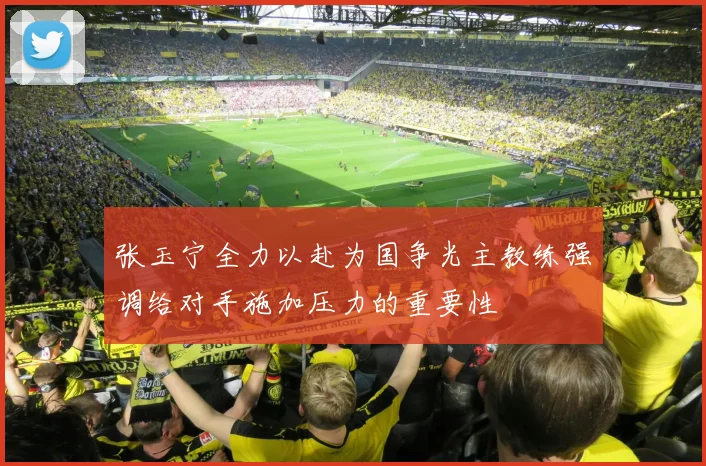 张玉宁全力以赴为国争光主教练强调给对手施加压力的重要性